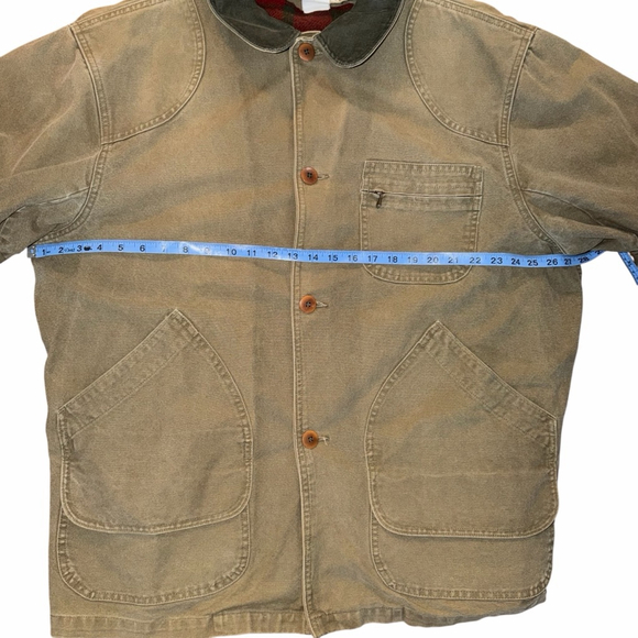 VTG 80s L.L.Bean Chore Barn Jacket Men’s XL USA Canvas Corduroy Collar - Picture 4 of 13